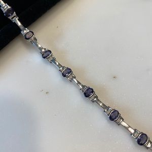 Sterling Silver and Iolite Bracelet